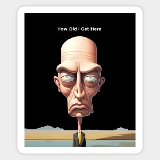 Parched American Politics: Navigating the Oasis of Unity in a Divided Nation on a dark (Knocked Out) background Sticker